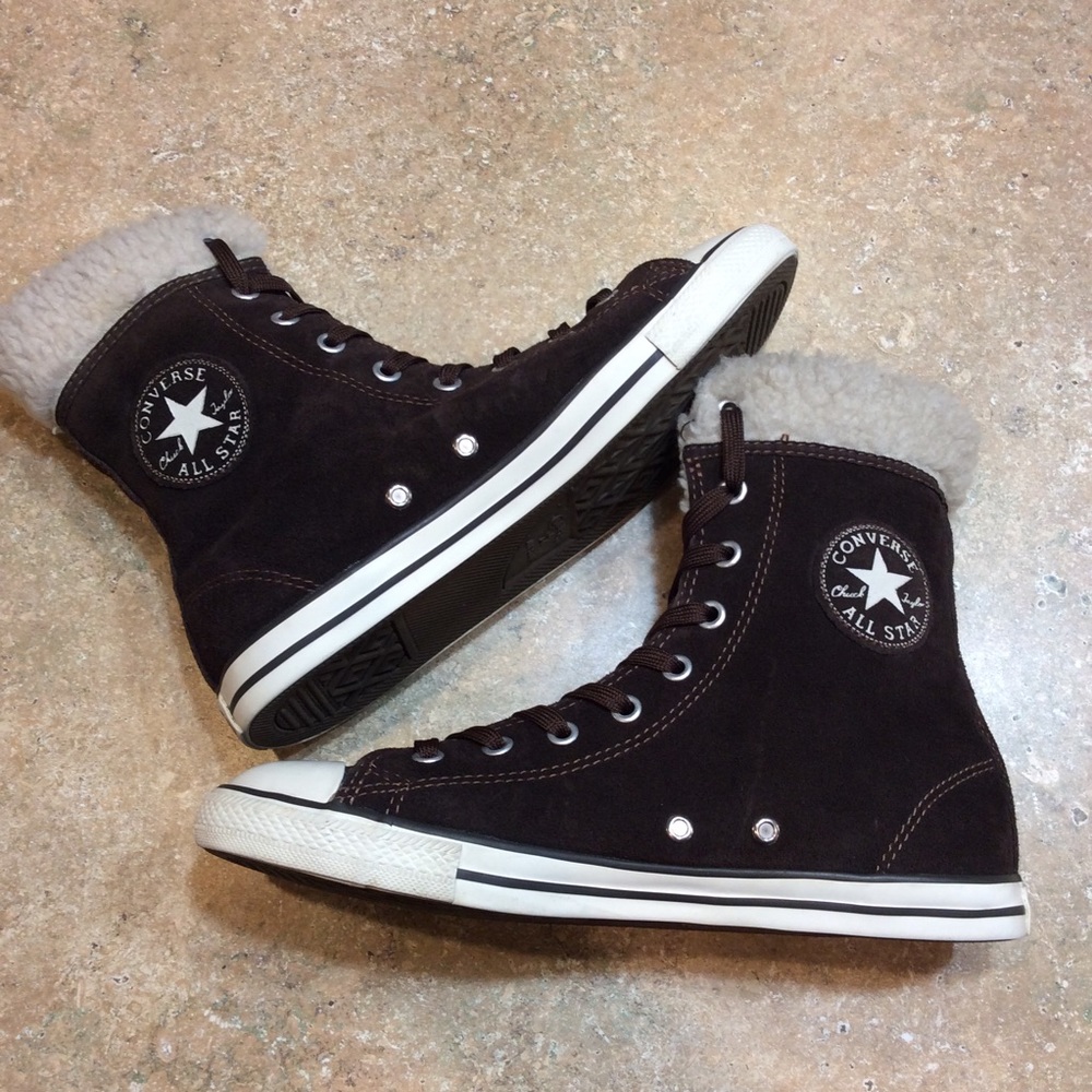 CONVERSE CTAS BROWN SUEDE HIGH TOPS